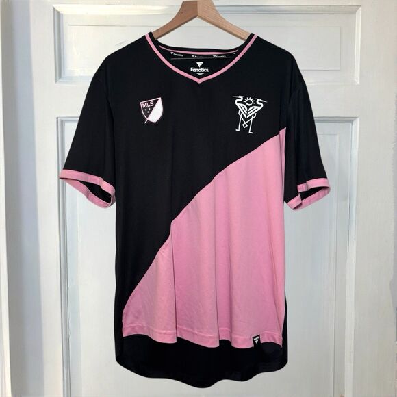 Inter Miami CF Fanatics Shirt MLS Men's XL Performance Black Pink Soccer Futbol - Picture 2 of 7
